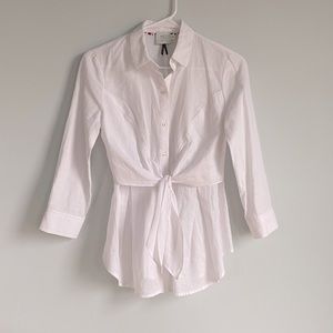 HD in Paris button down tie blouse - gorgeous!